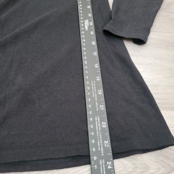 Johnny Was CALME Black Pullover Top Size XS Soft Lightweight 3/4 Sleeve Simple - Picture 5 of 8